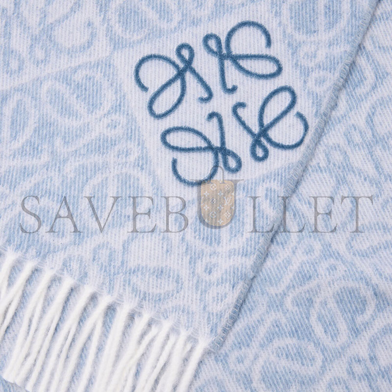LOEWE ANAGRAM SCARF IN WOOL AND CASHMERE F811SS1X01 01 (180*38cm)